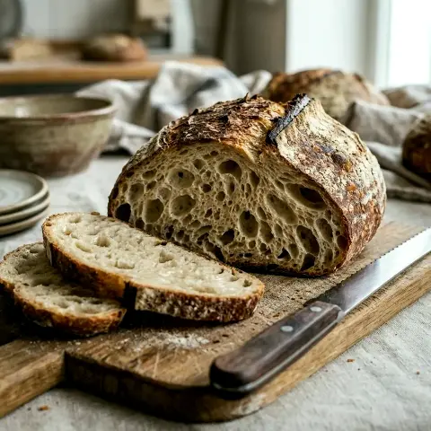 Flachs Feld – Frisch gebackene Sauerteigbrote